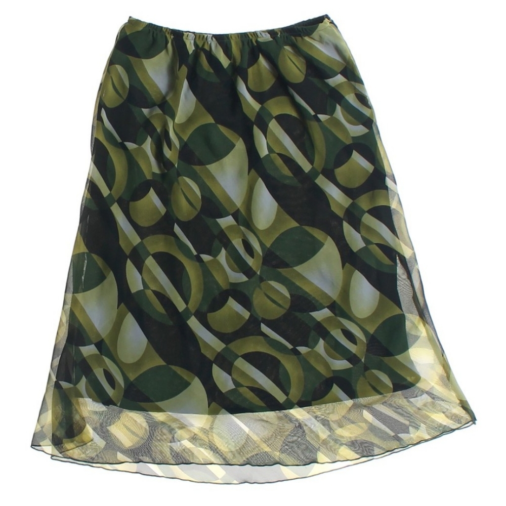 Clio Vintage Geometric Circle Pattern Skirt M - Picture 7 of 7